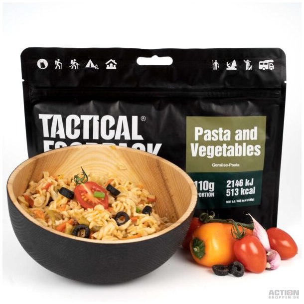Tactical Foodpack Pasta og grntsager (513 Kcal)