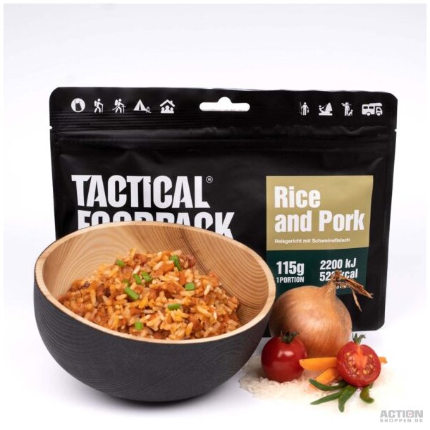 Tactical Foodpack Ris og svinekd (523 Kcal)