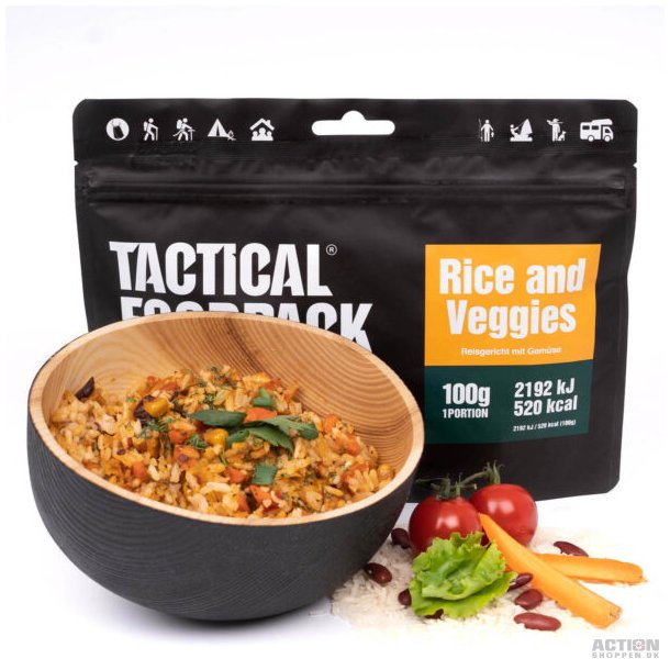 Tactical Foodpack Ris og grntsager (520 Kcal)