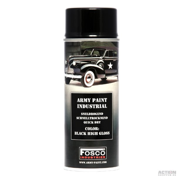 Fosco - Maling Black High Gloss 400ml