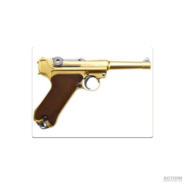 WE - P08 Full Metal, Guld, GBB - Gas.