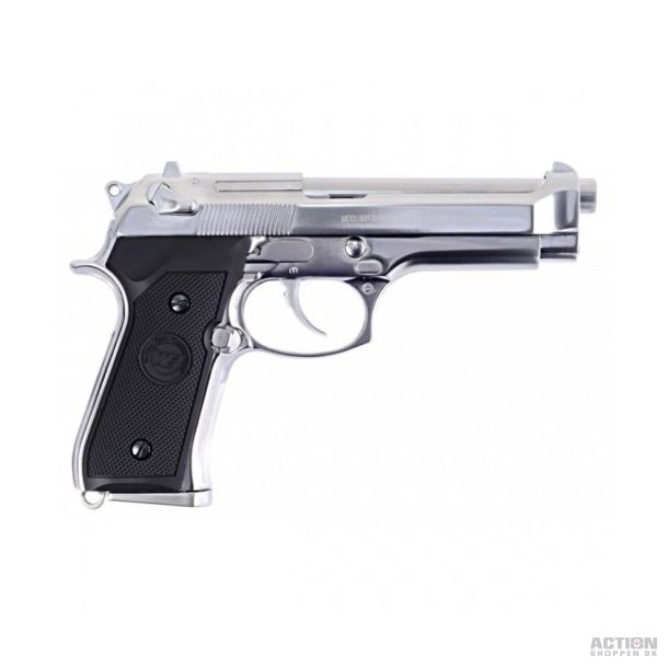 WE - M92 V2, Full Metal, Chrome, GBB - Co2