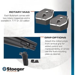 Stoeger - XM1 Bullshark Combo PCP Luftgevr 4,5mm (Cal.177)
