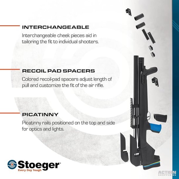 Stoeger - XM1 Bullshark Combo PCP Luftgevr 4,5mm (Cal.177)
