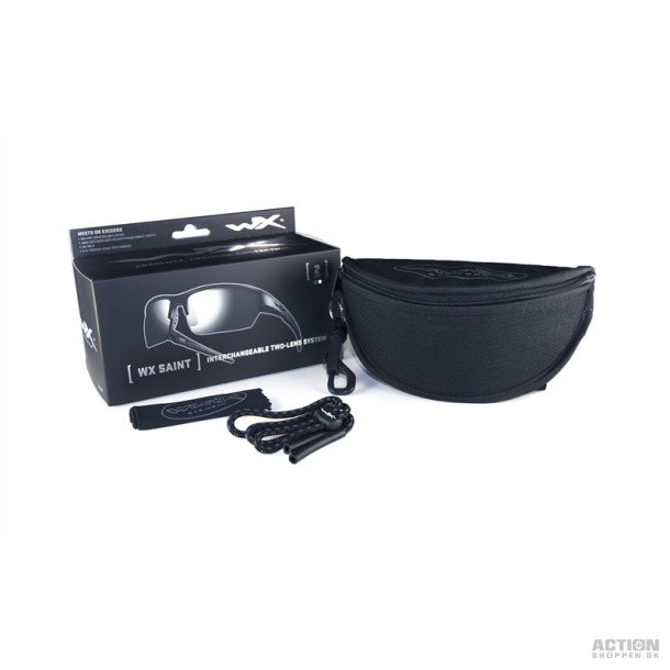 Wiley X - WX SAINT, Glas Gr/Klar. / Stel Mat Sort