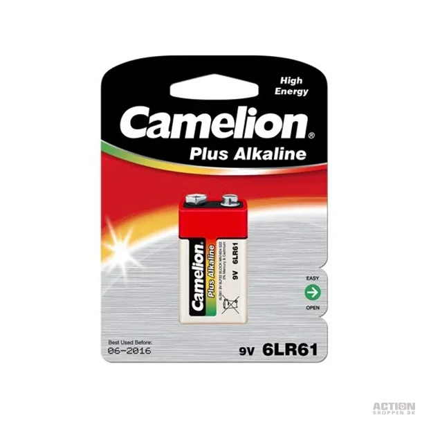 Alkaline Batteri, 9V.