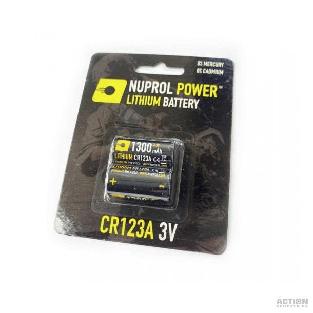 Batteri, Lithium, CR123A, 3V, 2 stk.