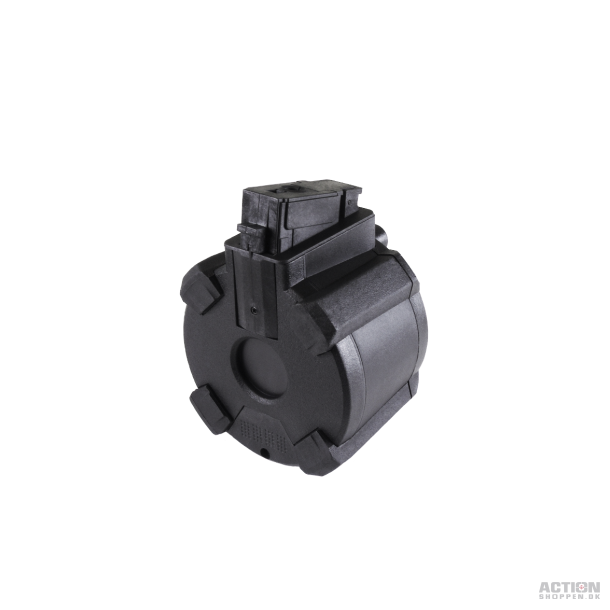 AK, 1200 skuds. Electric drum magasin, Sort.