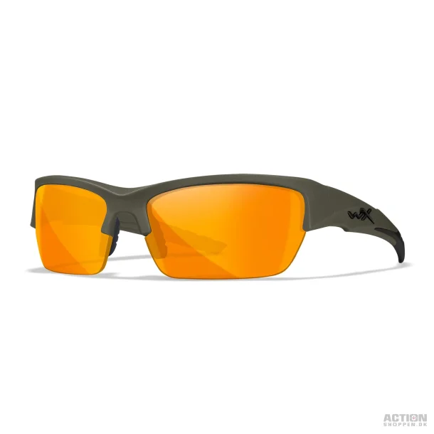 Wiley X - WX VALOR 2.5, Glas Gr/Klar/Lys Orange. / Stel Mat Army Grn