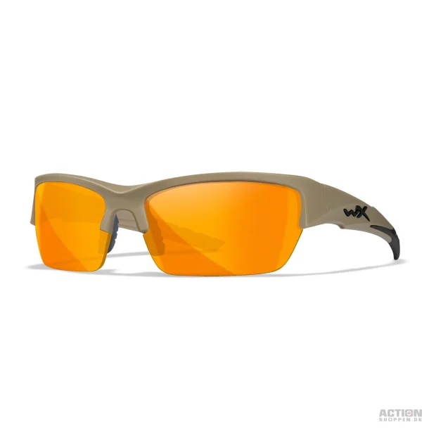 Wiley X - WX VALOR 2.5, Glas Gr/Klar/Lys Orange. / Stel Mat Sandfarve