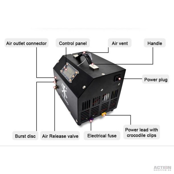 PCP KOMPRESSOR 300 BAR m/LCD display